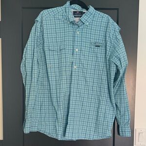 Vineyard Vines Men's Light Blue Checkered Shirt